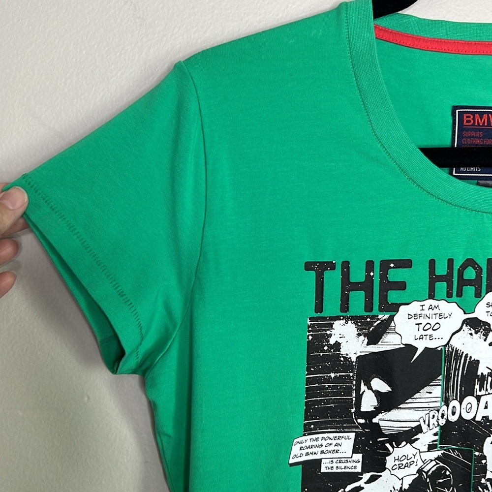 BMW The Motorrad The Happy Maker Green Motorcycle Tee size Large - Picture 6 of 11
